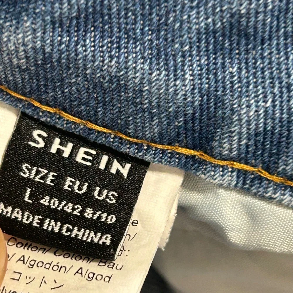 SHEIN distressed denim